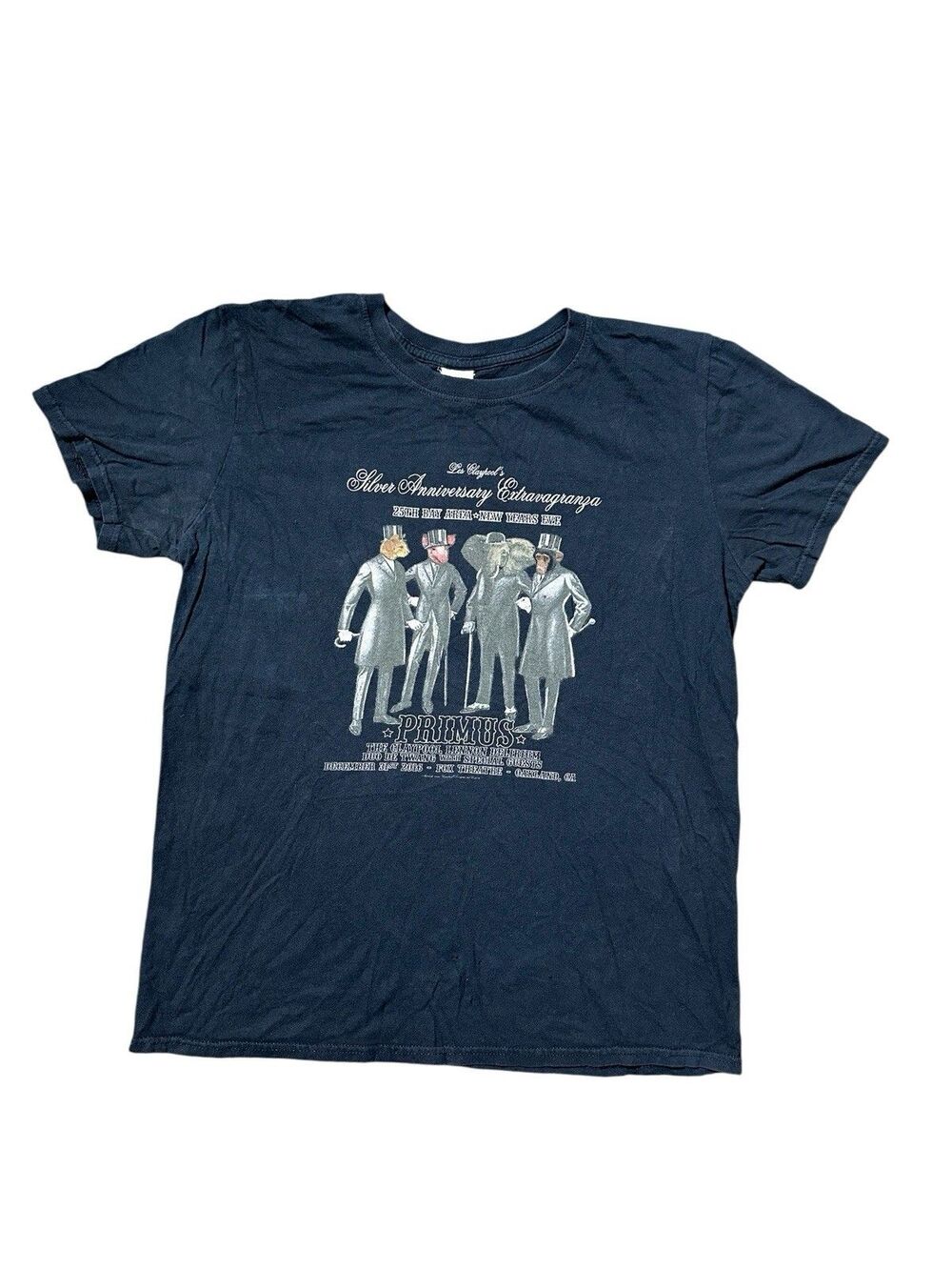 Primus Black Tour 2016 Oakland Fox Theatre Rock Band Tee Concert New Years Eve M